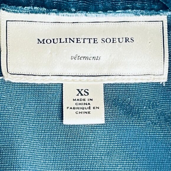 Anthropologie Moulinette Sours Velvet Button Down  Mini Shirt Dress Size XS - Picture 9 of 12